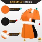 Vixen Women's Short Sleeve Safety Shirt - Orange