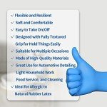 Large Disposable Blue Nitrile Safety Gloves, 100pcs