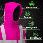 HiVis Waterproof Windproof Pink Neon Jacket