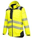 Men's Hi-Vis Waterproof Winter Safety Jacket - Yellow/Black
