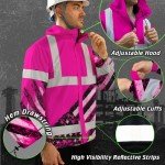 HiVis Waterproof Windproof Pink Neon Jacket