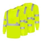 High Visibility Long Sleeve Safety Shirts for Men
