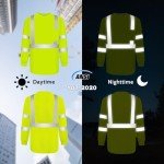 High Visibility Long Sleeve Safety Shirts for Men
