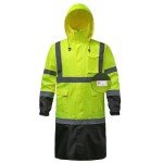 Hi-Viz Waterproof Reflective Rain Jacket for Men