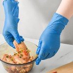Large Disposable Blue Nitrile Safety Gloves, 100pcs