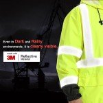 Hi-Viz Waterproof Reflective Rain Jacket for Men
