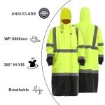 Hi-Viz Waterproof Reflective Rain Jacket for Men