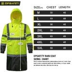 Hi-Viz Waterproof Reflective Rain Jacket for Men