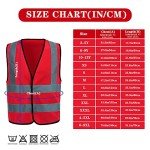 Red Safety Vest for Outdoor Use (XS-8XL)