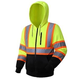 Hi-Vis Zip-Up Safety Hoodie for Work