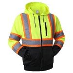 Hi-Vis Zip-Up Safety Hoodie for Work
