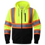 Hi-Vis Zip-Up Safety Hoodie for Work