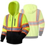 Hi-Vis Zip-Up Safety Hoodie for Work
