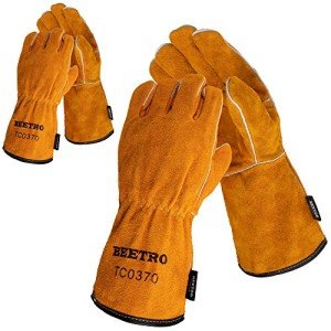BEETRO Leather Welding Gloves - Heat Resistant Mitts