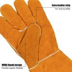 BEETRO Leather Welding Gloves - Heat Resistant Mitts