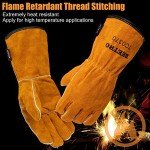 BEETRO Leather Welding Gloves - Heat Resistant Mitts