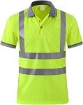 Lime Green High Visibility Safety Polo Shirt