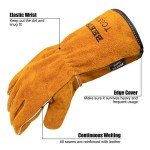 BEETRO Leather Welding Gloves - Heat Resistant Mitts