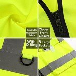 High Visibility Reflective Safety Vest - 10 Pack