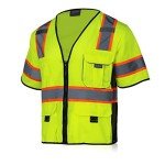 High Visibility Safety Vest with 10 Pockets