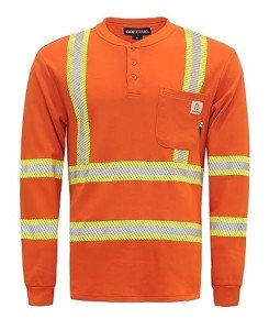 High Visibility Flame Resistant Safety Shirt - Orange