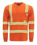 High Visibility Flame Resistant Safety Shirt - Orange