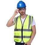 High Visibility Reflective Safety Vest - 10 Pack