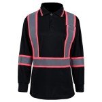 Women's Reflective Safety Polo Shirts - High Visibility