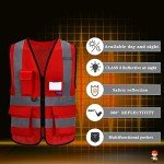Red Safety Vest for Outdoor Protection