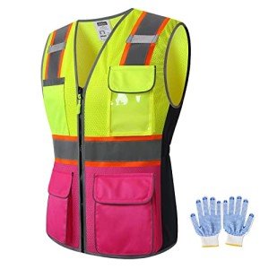 High Visibility Women's Safety Vest with Pockets