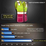High Visibility Women's Safety Vest with Pockets