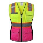 High Visibility Women's Safety Vest with Pockets