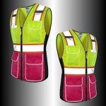 High Visibility Women's Safety Vest with Pockets