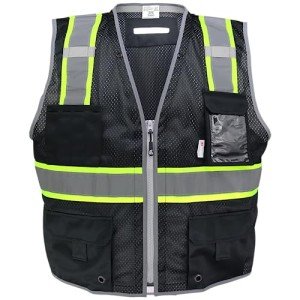 High-Visibility Surveyor Safety Vest with Pockets