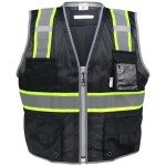 High-Visibility Surveyor Safety Vest with Pockets