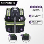 High-Visibility Surveyor Safety Vest with Pockets