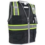 High-Visibility Surveyor Safety Vest with Pockets