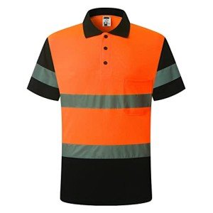 Hi Vis Reflective Polo Shirt for Safety, XL