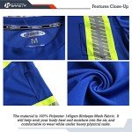 Hi-Vis Reflective Safety T-Shirt - Blue Short Sleeve