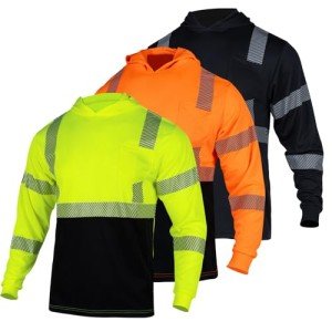 Hi-Vis Reflective Long Sleeve Safety Shirts - 3 Pack