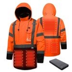 Heated Hi-Vis Jacket with Reflective Details