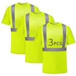 Hi-Vis Reflective Safety Shirts for Men - 3/5 Pack