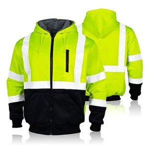 Men's High Visibility ANSI Class 3 Safety Hoodie