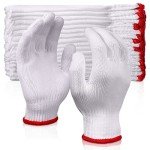 24 Pairs Cotton Safety Work Gloves – White