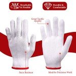 24 Pairs Cotton Safety Work Gloves – White