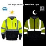 Hi Vis Reflective Hoodie for Men - ANSI Class 3