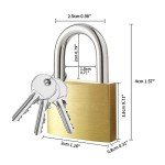 4-Piece Solid Brass Padlock Set with Keys