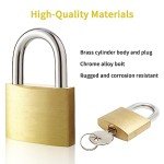 4-Piece Solid Brass Padlock Set with Keys