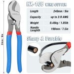 Battery Crimping Tool with Cable Cutter & Terminals