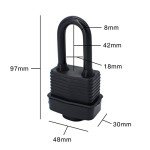 Waterproof Keyed Alike Heavy Duty Padlocks - 6 Pack
